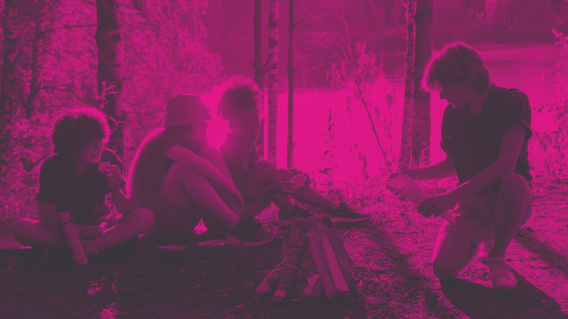 An image of young people taking part in outdoor education programmes